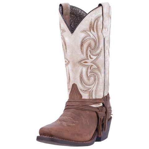 Laredo Women's White Myra Square Toe Boot