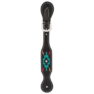 Weaver Leather Black Aztec Spur Straps 