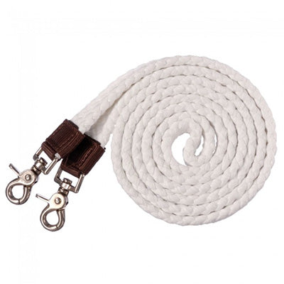 Tough 1 White Cotton Roping Reins