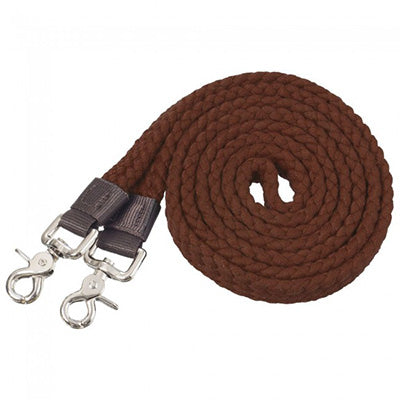 Tough 1 Brown Cotton Roping Reins