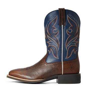 Ariat Men's Brown and Blue Sport Knockout Boots