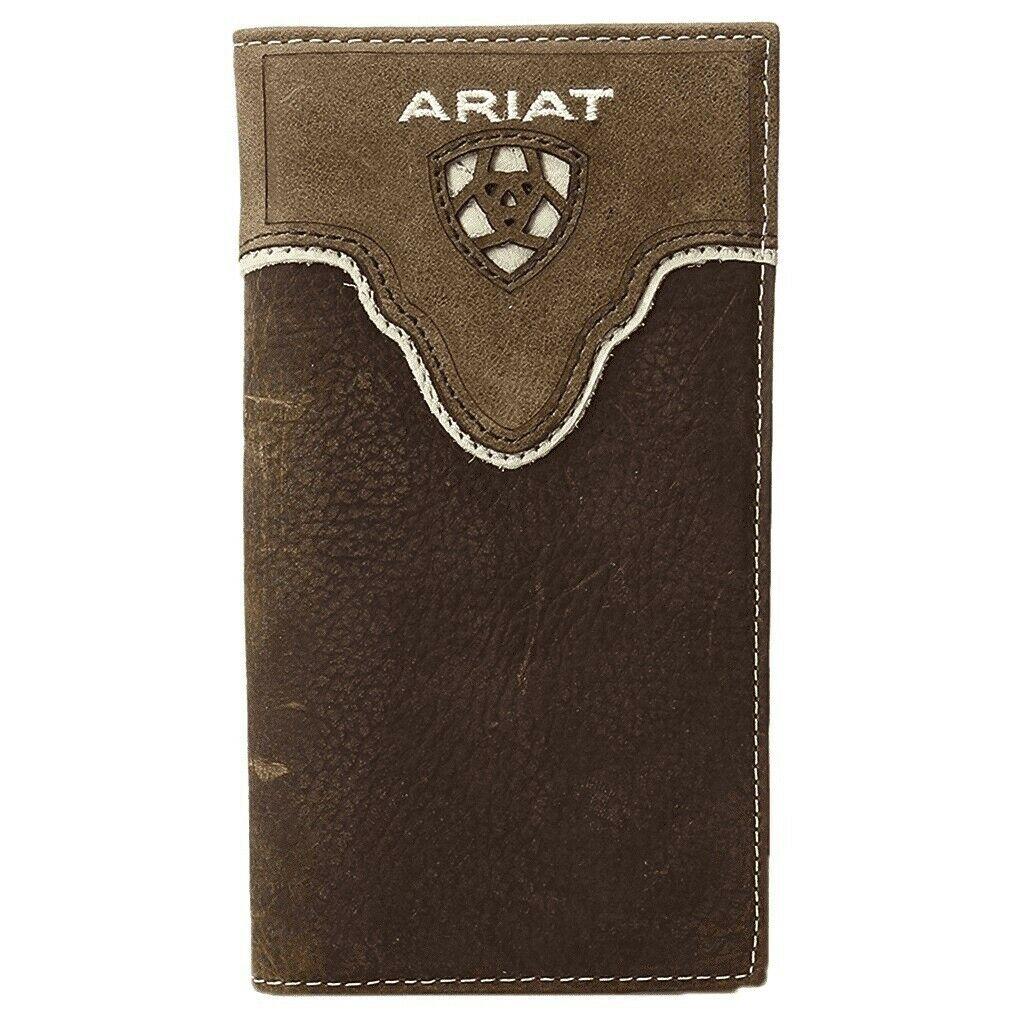 Ariat Distressed Brown Shield Inlay Rodeo Bi-Fold