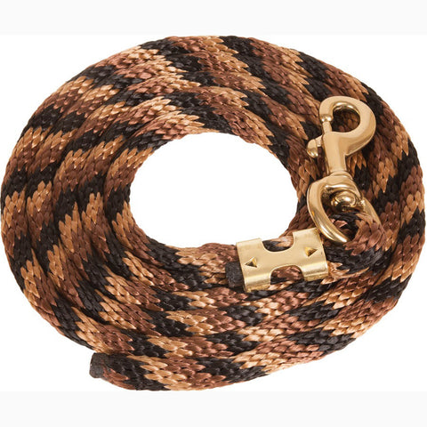 Mustang Black Brown and Tan 9' Poly Lead Rope