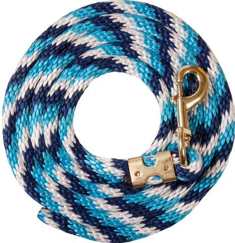 Mustang Poly Lead Rope Navy/Turquoise/White