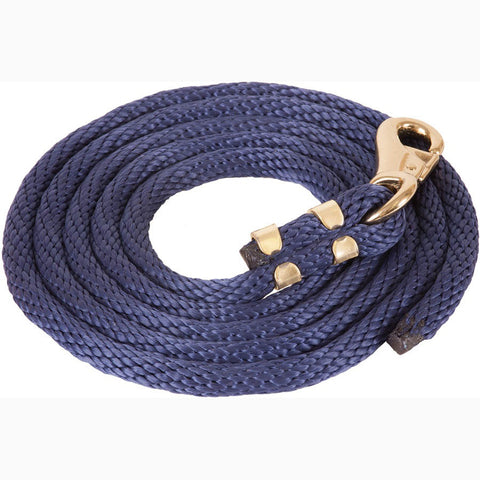 Mustang Navy 9' Poly Lead Rope With Bull Snap