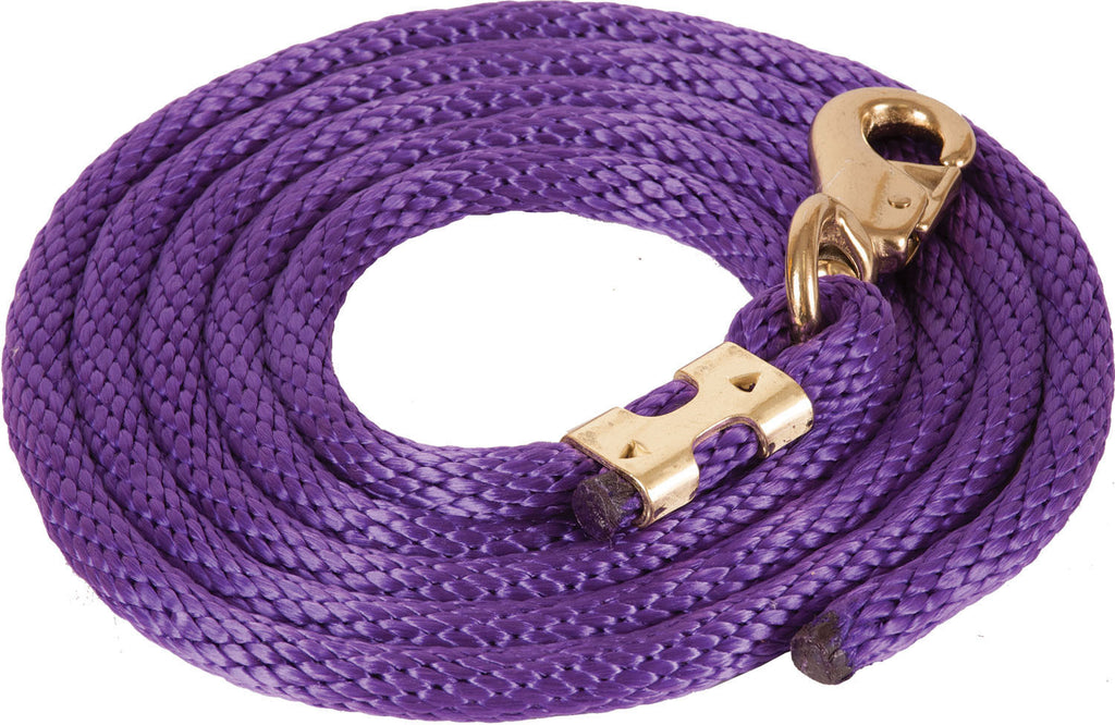 9' Poly Lead Rope with Bull Snap - Purple