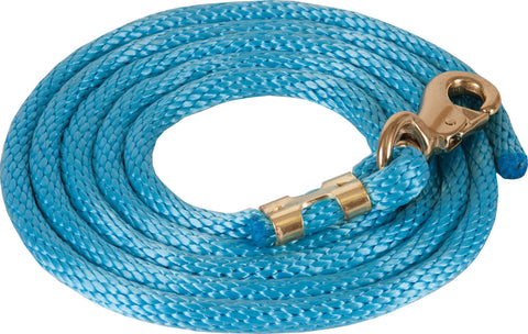 9' Poly Lead Rope with Bull Snap - Aqua