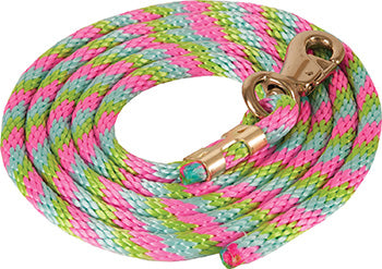 Pink, Aqua and Lime 9' Bull Lead Rope
