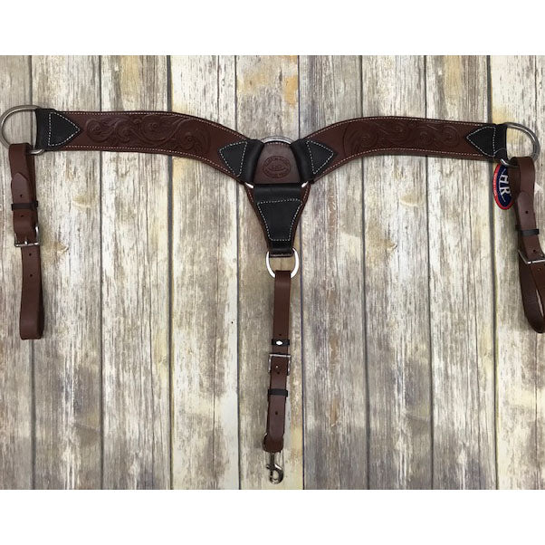 HR Oiled Oak Leaf 3 3/4" Breast Collar