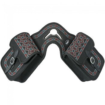 Tough 1 Black Embroidered Horn Bag