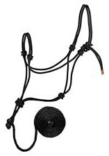 Weaver Diamond Braid Rope Halter and Lead - Black