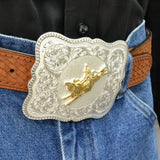 Montana Silversmiths Scalloped Bull Rider Buckle