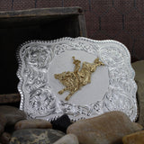 Montana Silversmiths Scalloped Bull Rider Buckle