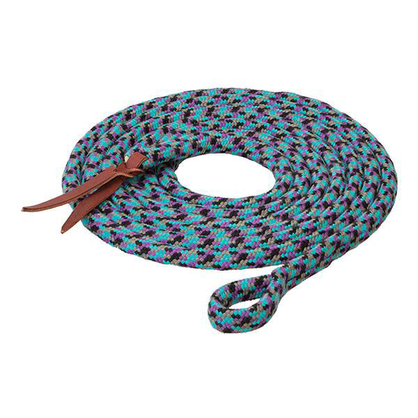 Weaver Leather Black and Turquoise Bamboo Lead