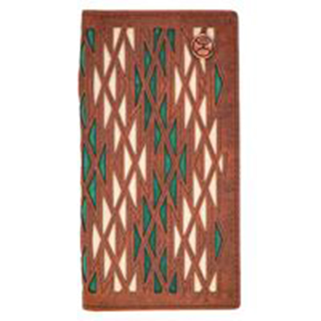 Hooey Turquoise and Ivory Inlay Wallet