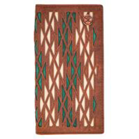 Hooey Turquoise and Ivory Inlay Wallet