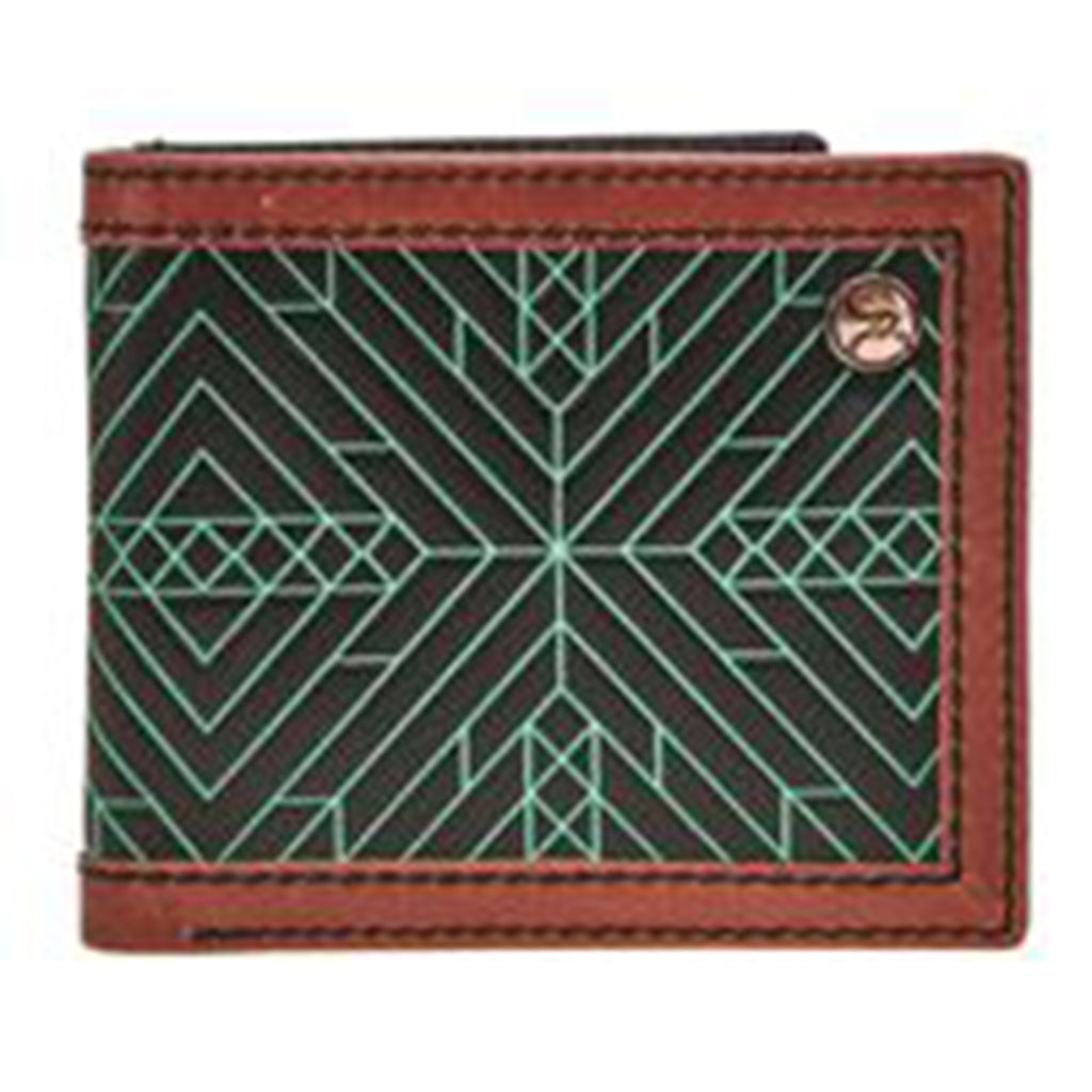 Hooey Turquoise/Black Aztec Bi-Fold Wallet