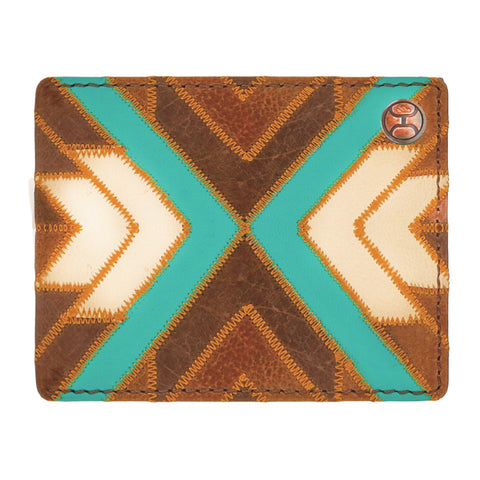 Hooey Brown & Turquoise Aztec Patch Bifold