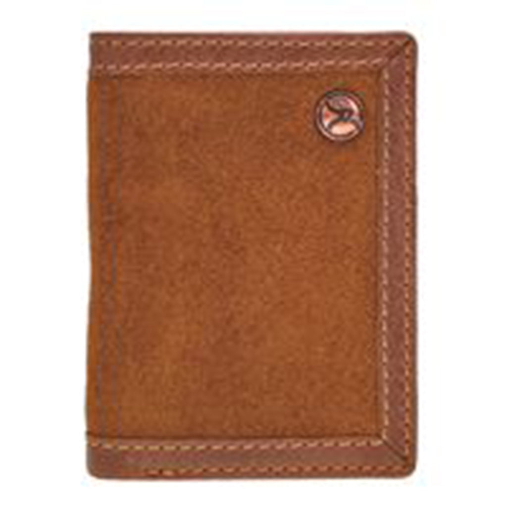 Hooey Brown Roughout Tri-Fold Wallet