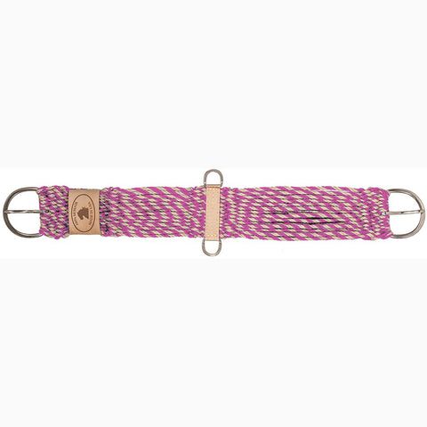 Mustang Tan and Pink Mohair Cutter Cinch 