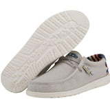 Hey Dude Mens Wally Shoe Off White Patriotic