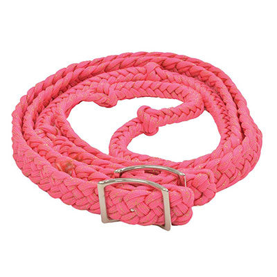 Pink Braided Barrel Rein