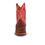 Ferrini Kid's Chocolate and Red Dallas Boots