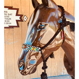 Black Southwest Beaded Mule Tape Halter