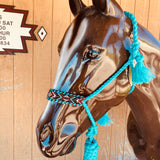 Turquoise Southwest Beaded Mule Tape Halter