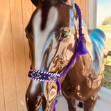 Purple Southwest Beaded Mule Tape Halter