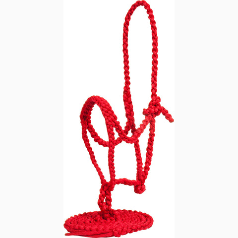 Mustang Red Plaited Nylon Halter