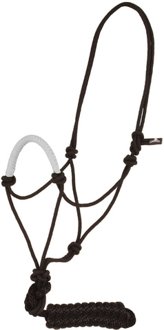 Solid Nose Rope Halter - White