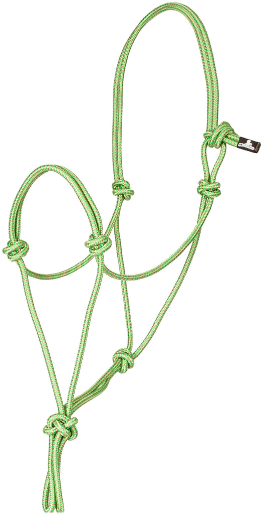 Premium Nylon Rope Halter - Lime/Tan
