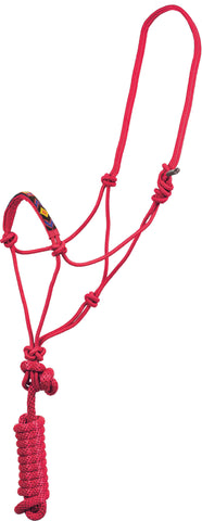 Beaded Rope Halter - Red