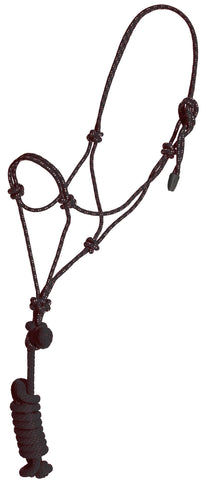 Yearling Economy Rope Halter and Lead - Black/White