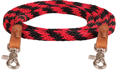 Red and Black Round Trail Reins