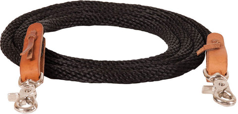 Black Round Braided Trail Rein