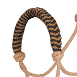 Jute Rope Halter and Lead with Color Noseband - Black/Tan