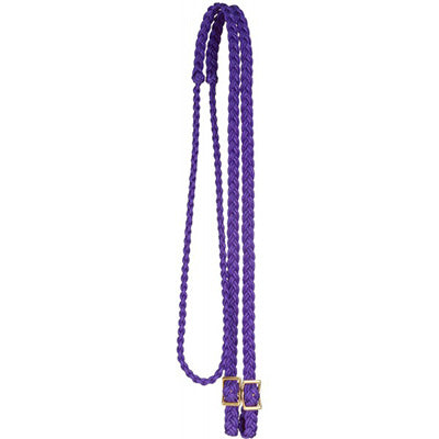 Purple  Flat Braided Trail Reins