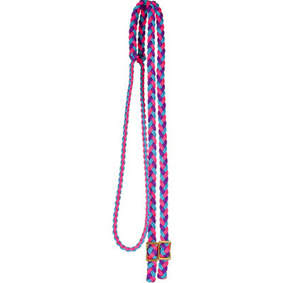 Purple, Turquoise and Hot Pink Flat Braided Trail Reins