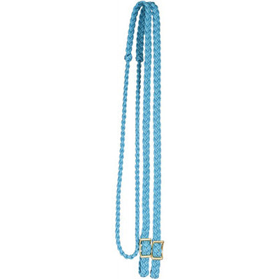 Turquoise Flat Braided Trail Reins