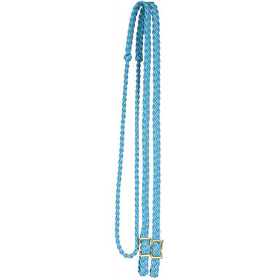 Turquoise Flat Braided Trail Reins