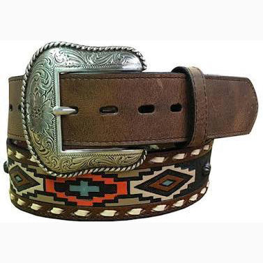 Men's Aztec Buckstitch Belt