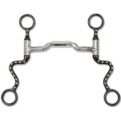 Myler 5" Black Seven Shank with Sweet Iron Mullen Barrel Low Port