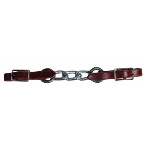 Professional's Choice 3 Link Burgundy Leather Curb Chain