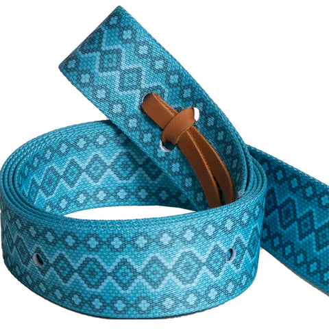 Turquoise Snake Print Tie Strap