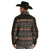 Powder River Men's Black Aztec Full Zip Softshell Jacket