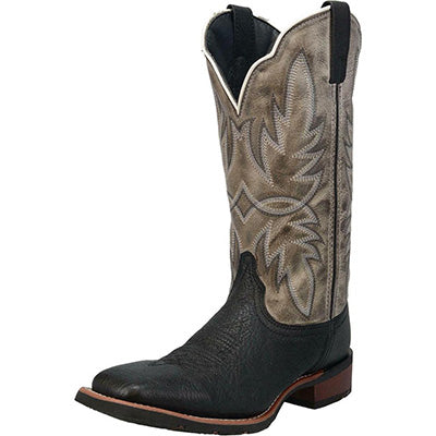 Laredo Men's Isaac Black Embroidered Leather Boots