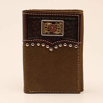 Ariat Basket Weave Nail Head Trifold