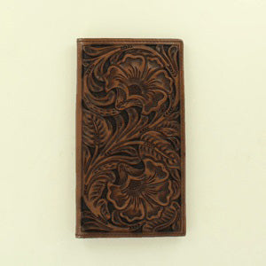 Ariat Brown Embossed Floral Leather Wallet 